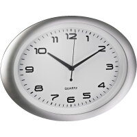 ALCO Wanduhr 40 x 5,5 x 30 cm (B x H x T) Kunststoff silber