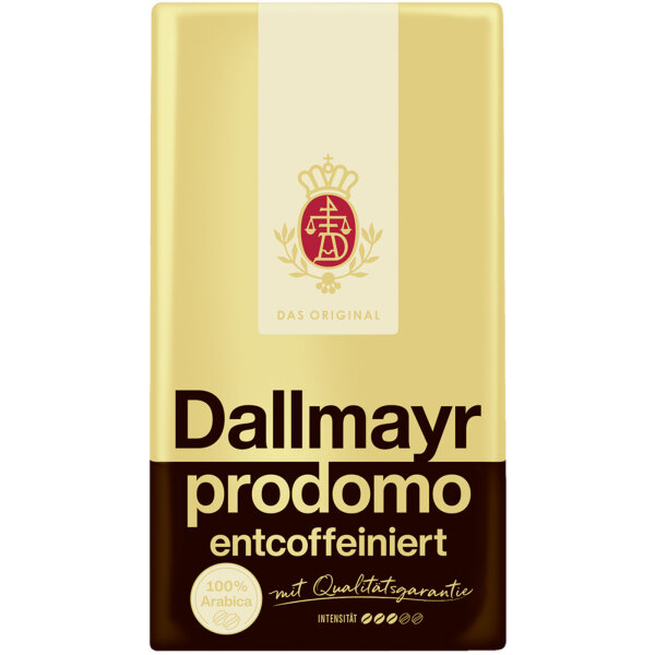 Dallmayr Kaffee prodomo entkoffeiniert gemahlen 500 g/Pack.