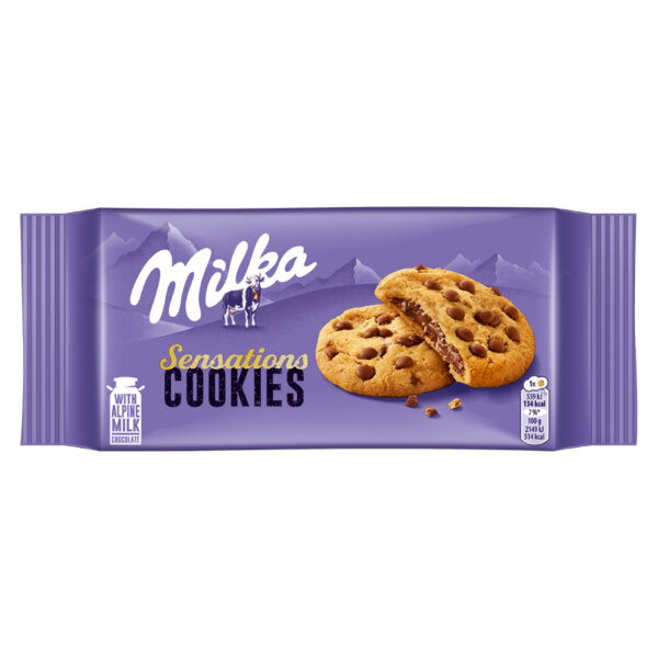 Gebäck Cookie Sensations Alpenmilch 156 g/Pack.