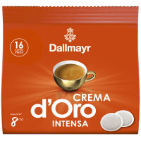 Dallmayr Kaffeepads Crema dOro Intensa 16 x 7 g/Pack.
