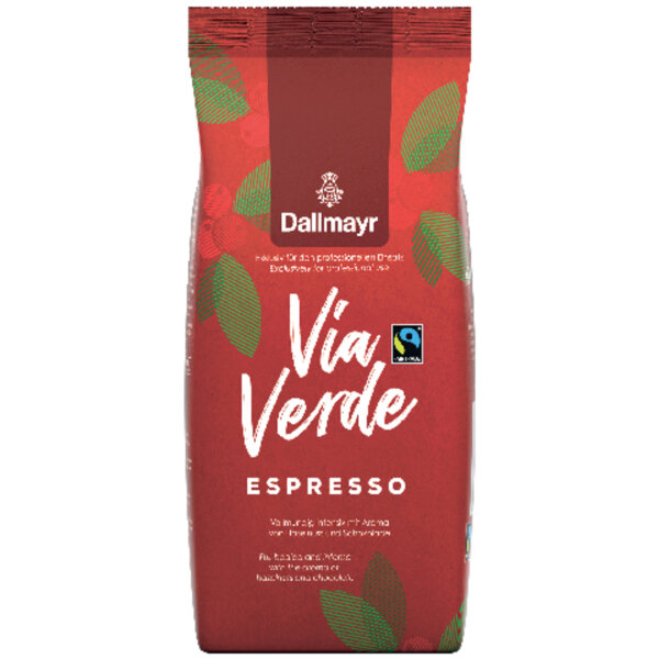Dallmayr Espresso Via Verde vollmundig, intensiv ganze Bohne 1.000 g/Pack.