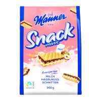 Gebäck Snack Minis Milch Haselnuss 300 g/Pack.