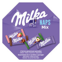 Milka Schokolade NAPS MIX Alpenmilch, Haselnuss, Erdbeer,...