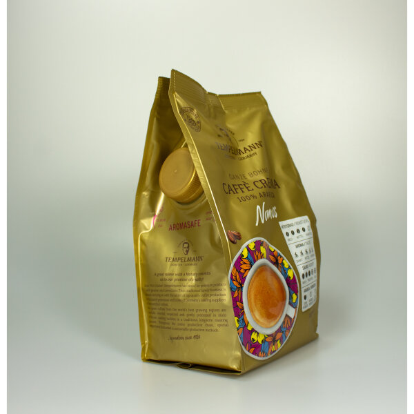 TEMPELMANN Kaffee Nomos Caffé Crema, 100 % Arabica ganze Bohne 1.000 g/Pack.