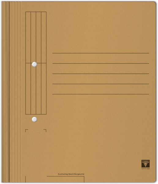 13-11V-320, Schnellverschlusshefter mit Kunststoffbindung, Doppelbindung, 320 g-qm, chamois