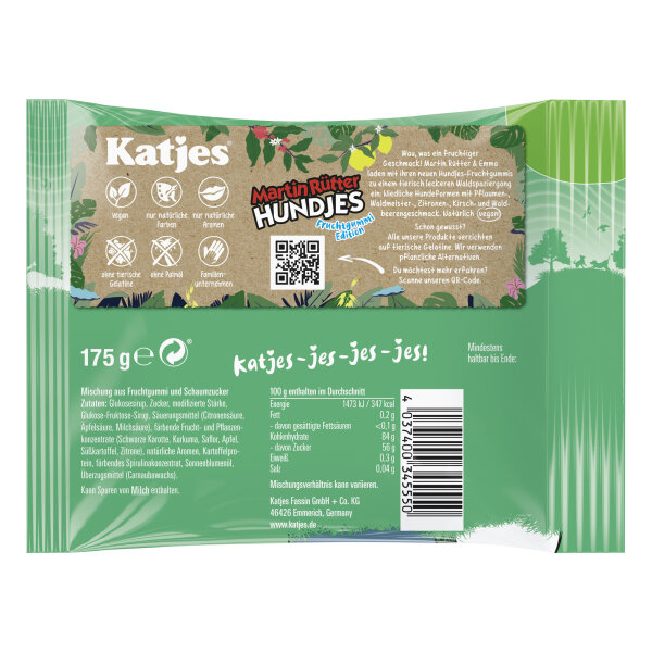 Katjes Fruchtgummi Hundjes 175 g/Pack.