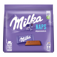 Milka Schokolade Naps Alpenmilch 23 x 5,17 g/Pack.