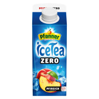 Pfanner Eistee Pfirsich Zero TetraPak 8 x 0,75 l/Pack.