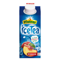 Pfanner Eistee Pfirsich TetraPak 8 x 0,75 l/Pack.