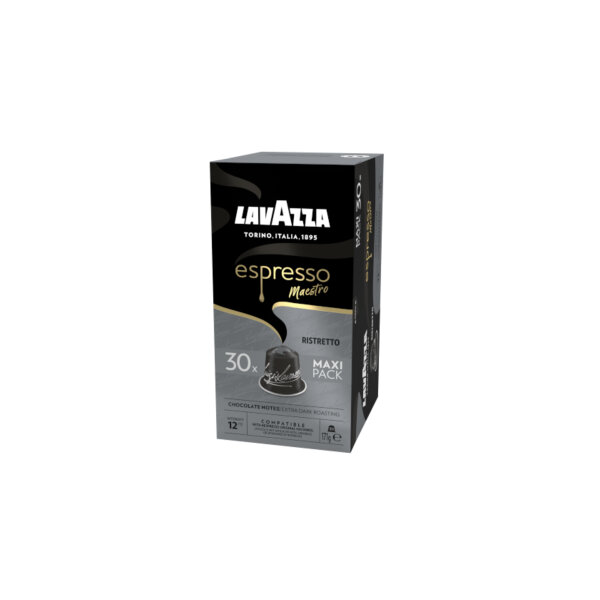 Lavazza Espressokapsel Maestro Nespresso® Maschine Ristretto, karamellisiert, schokoladig Intensität: 12 30 x 5,7 g/Pack.