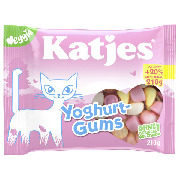 Katjes Fruchtgummi Yoghurt Gums 210 g/Pack.