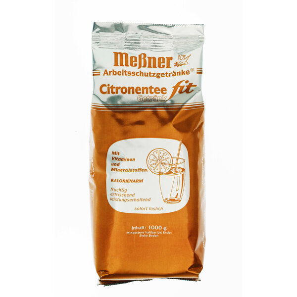 Instanttee Arbeitsschutzgetränk® Citrone fit ergibt 20 Liter, bei einem Mischverhältnis von 1:20 1.000 g/Pack.