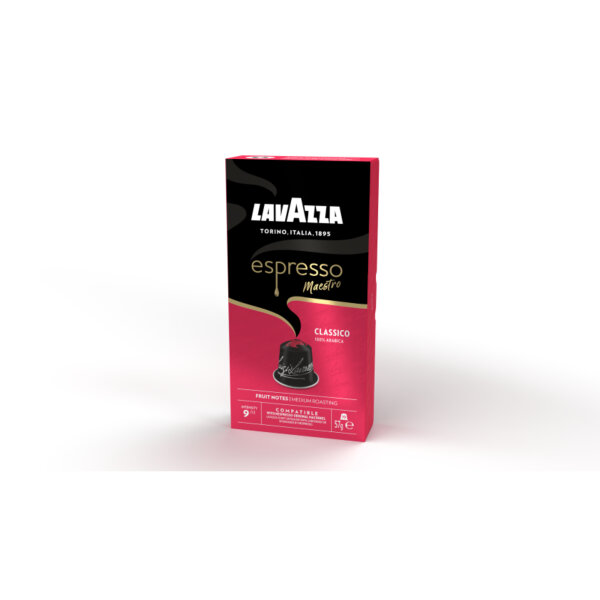 Lavazza Espressokapsel Maestro Nespresso® Maschine Classico, 100 % Arabica Intensität: 9 10 x 5,7 g/Pack.