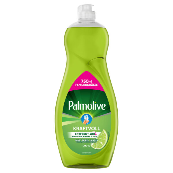 Palmolive Geschirrspülmittel Kraftvoll Limone frei von Mikroplastik pH-Wert: 2,21-3,21 Kunststoff, 100 % recycelt 0,75l