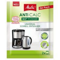 Melitta Entkalker Anti Calc Bio Powder Pulver 2,2 Beutel 2 x 25 g/Pack.
