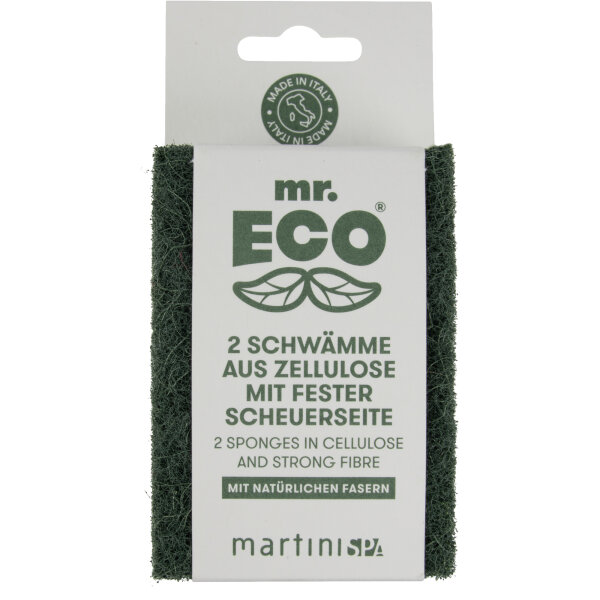 mr. ECO Reinigungsschwamm 6 x 6 x 0,5 cm (B x H x T) hellgrün/dunkelgrün 2 St./Pack.