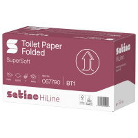 Satino by WEPA Toilettenpapier HiLine 2-lagig Z/Z-Falz /...