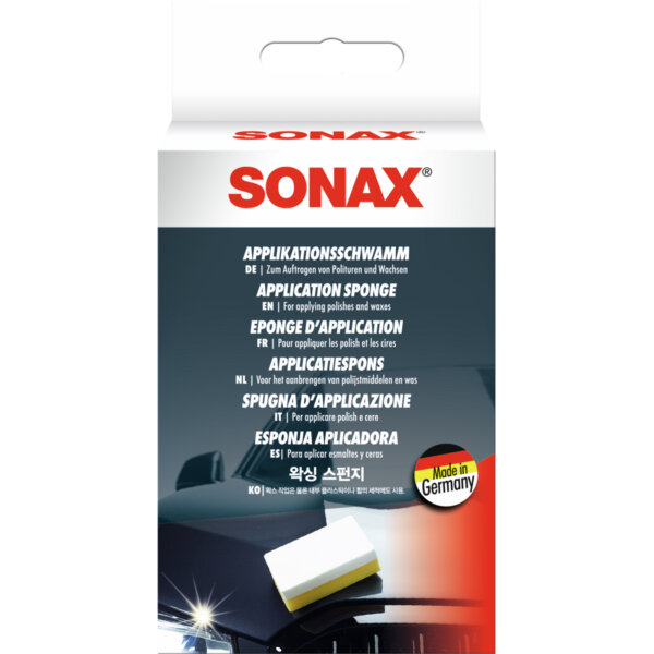 SONAX Reinigungsschwamm 8,1 x 3,5 x 15,5 cm (B x H x T) Polyurethan-Schaum/Polyurethan weiß/gelb