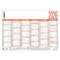 ZETTLER Tafelkalender 900 2026 6 Monate/1 Seite DIN A6...