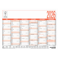 ZETTLER Tafelkalender 907 2026 6 Monate/1 Seite DIN A4...