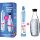 sodastream CO2-Zylinder 1 l Glasflasche (spülmaschinengeeignet) sodastream Wassersprudler Crystal 2.0, Easy One Touch, Easy