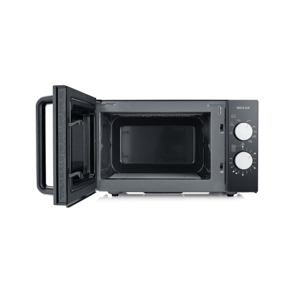 SEVERIN Mikrowelle MW 7762 46,2 x 27 x 39,5 cm (B x H x T) 20l 800W Einschubrost Stahlblech/ABS Kunststoff/Glas