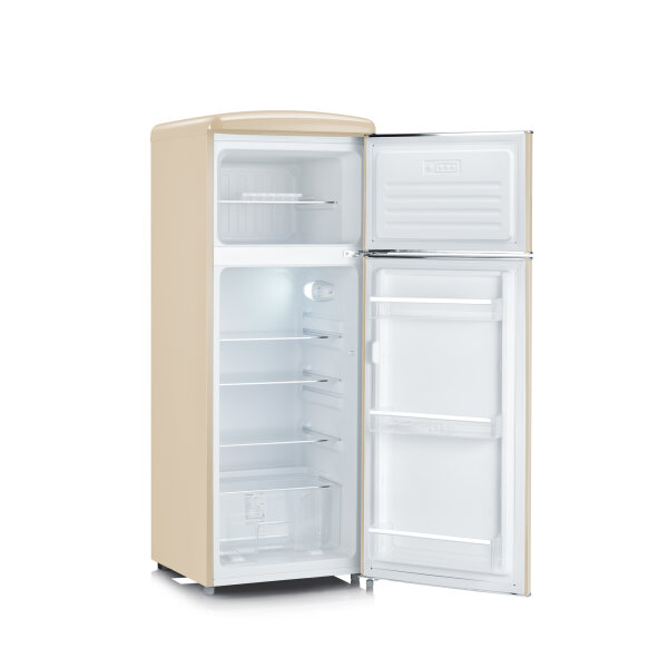 SEVERIN Kühl-Gefrierkombination Retro 54,5 x 146 x 64 cm (B x H x T) 162l 44l E creme
