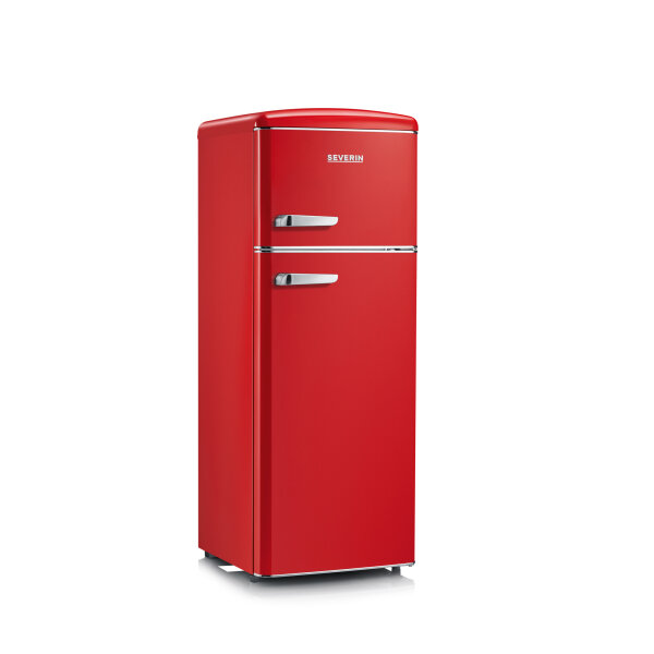 SEVERIN Kühl-Gefrierkombination Retro 54,5 x 146 x 64 cm (B x H x T) 162l 44l E rot