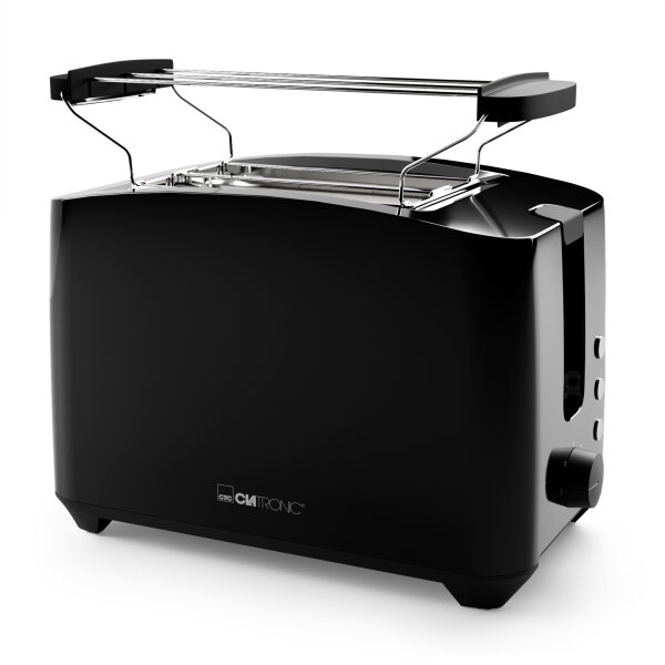 Clatronic Toaster TA 3801 13,1 x 17,1 x 23,5 cm (B x H x T) 650-750W 2 Toastkammern mit Brötchenaufsatz inkl. Brötchenaufsatz (abnehmbar)