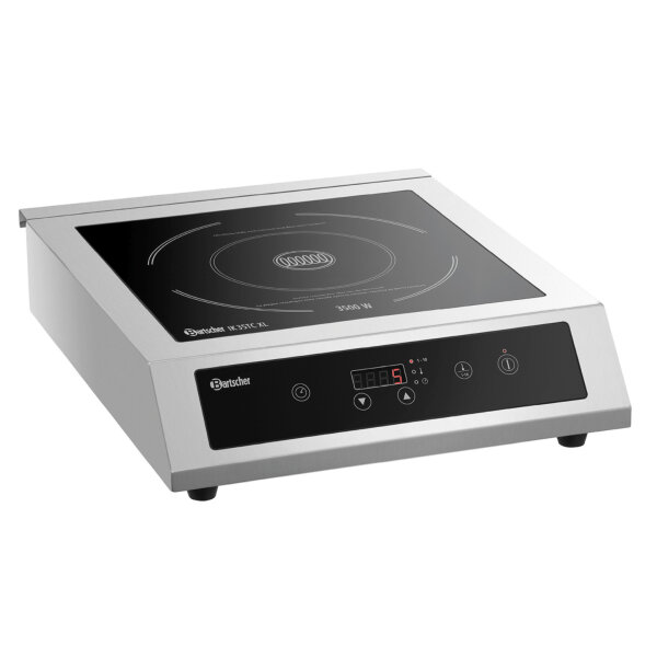 Bartscher Kochplatte IK 35TC XL 3.500W 1 Kochplatte 1 Induktionskochzone Edelstahl silber/schwarz