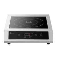 Bartscher Kochplatte IK 35TC XL 3.500W 1 Kochplatte 1 Induktionskochzone Edelstahl silber/schwarz