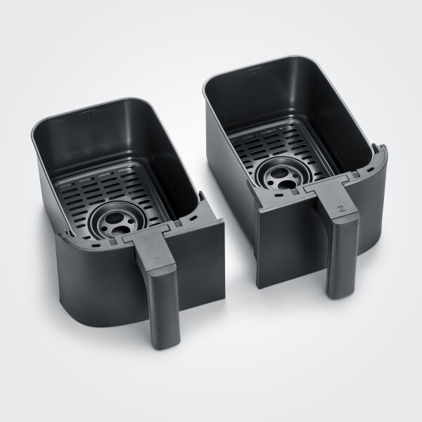 SEVERIN Heißluftfritteuse Black Line Dual 39,5 x 29,8 x 37,6 cm (B x H x T) 2.600W 2 x 4l