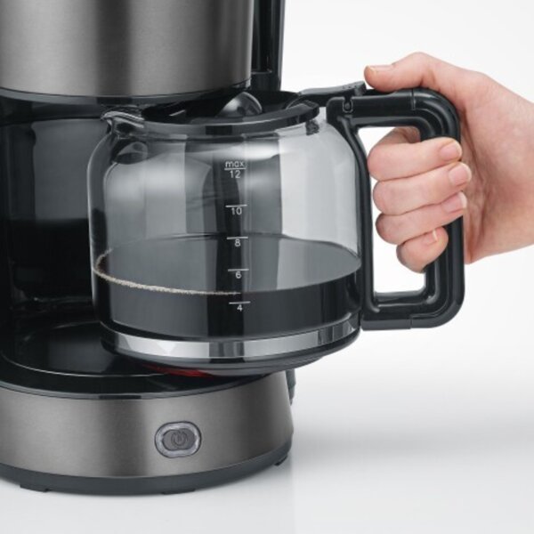 SEVERIN Kaffeemaschine Type 27 x 33,5 x 23,5 cm (B x H x T) Filtersystem Glaskanne 12 Tassen
