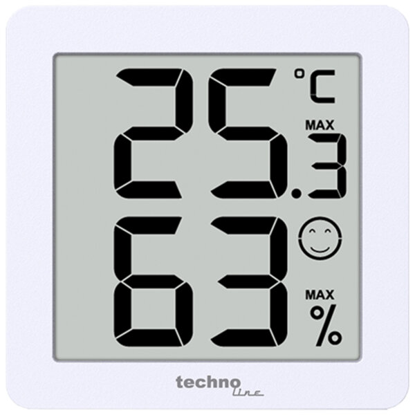 technoline® Thermometer WS 9425 4,4 x 4,4 x 1,4 cm (B x H x T) digital Batterie CR2032 Wandbefestigung möglich 3 St./Pack.