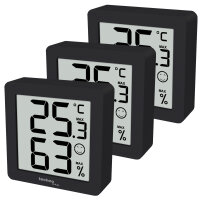 technoline® Thermometer WS 9425 4,4 x 4,4 x 1,4 cm (B x H x T) digital Batterie CR2032 Wandbefestigung möglich 3 St./Pack.