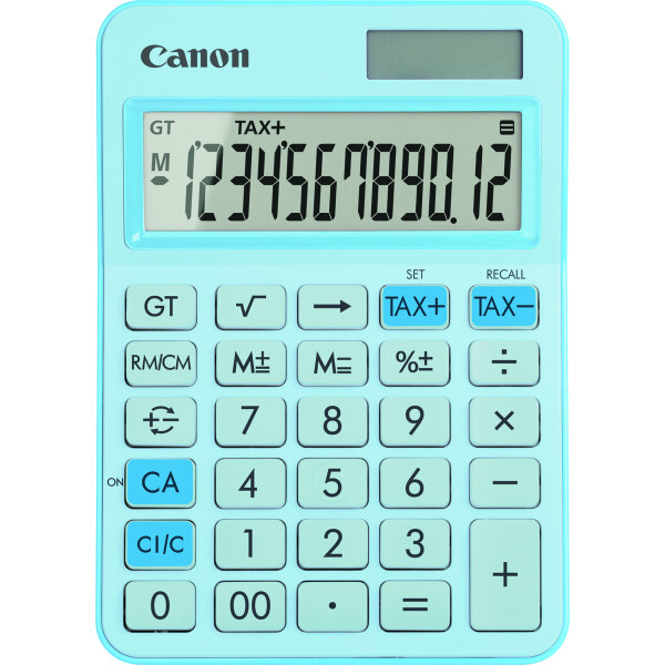 Canon Tischrechner LS-125KB 106 x 25 x 147 mm (B x H x T) Batterie, Solar-Energie blau