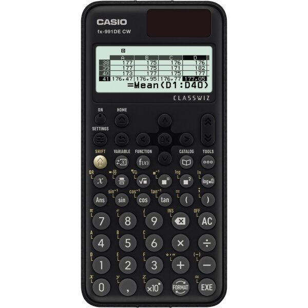 CASIO® Schulrechner FX-991DE CW ClassWiz 1 x 17-stellig, 1 x 10+2-stellig 680+ Funktionen schwarz