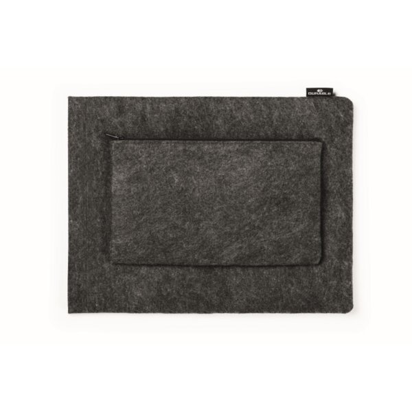 DURABLE Notebookhülle MultiBag EFFECT 25 x 32 x 2 cm (B x H x T) Zubehörtasche 24 x 13,5 cm (B x H) PET-Filz anthrazit