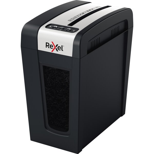Rexel® Aktenvernichter Secure MC4-SL Slimline Whisper-Shred™ P-5 Papier, Heftklammern, Büroklammern Partikelschnitt schwarz