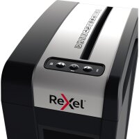 Rexel® Aktenvernichter Secure MC4-SL Slimline Whisper-Shred™ P-5 Papier, Heftklammern, Büroklammern Partikelschnitt schwarz