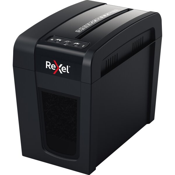 Rexel® Aktenvernichter Secure X6-SL Slimline Whisper-Shred™ P-4 Papier, Heftklammern, Büroklammern Partikelschnitt schwarz