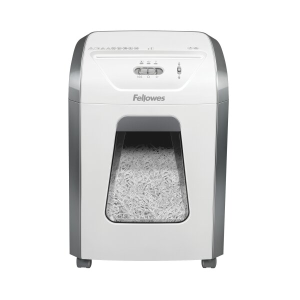 Fellowes® Aktenvernichter Powershred® 15C P-4 Papier, Heftklammer, Büroklammern, Kreditkarten Partikelschnitt weiß