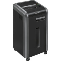 Fellowes® Aktenvernichter Powershred® 225Ci P-4 Papier, Heftklammern, Büroklammern, Kreditkarten, CDs/DVDs Partikelschnitt 24 Bl. silber/schwarz