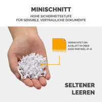 Fellowes® Aktenvernichter Powershred® LX25M P-4 Papier, Heftklammern, Büroklammern, Kreditkarten Partikelschnitt schwarz
