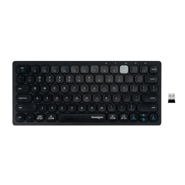 Kensington Tastatur Dual Wireless Compact QWERTY USB-A 10m inkl. Empfänger schwarz