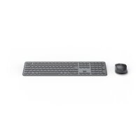 Hama Tastatur-Maus-Set WKM-550 QWERTZ Windows® 10, Mac universell USB-A 10m Stromversorgung: Batterie Batterien im Lieferumfang enthalten inkl. USB-A-Empfänger schwarz