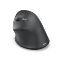 Hama Optische PC Maus EWM-500L Linkshänder ergonomisch USB-A 10m Batterie inkl. USB-A Empfänger schwarz