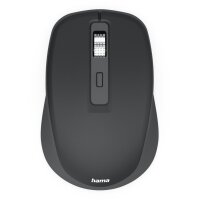 Hama Optische PC Maus WM-450 Rechtshänder nicht ergonomisch USB-C 10m Batterie inkl. USB-Empfänger schwarz