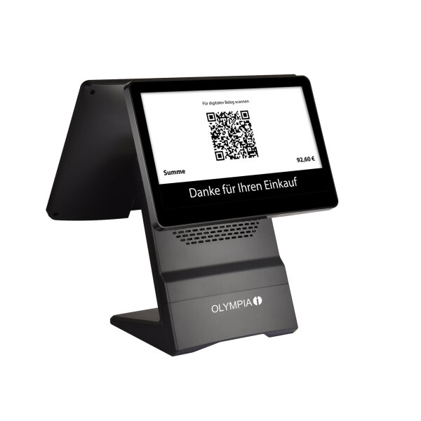 Olympia Registrierkasse T400DK 39 x 38 x 21,5 cm (B x H x T) 100 Bediener 100 Warengruppen schwarz