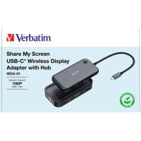 Verbatim USB-Hub Share my Screen WDA-01 USB-C schwarz